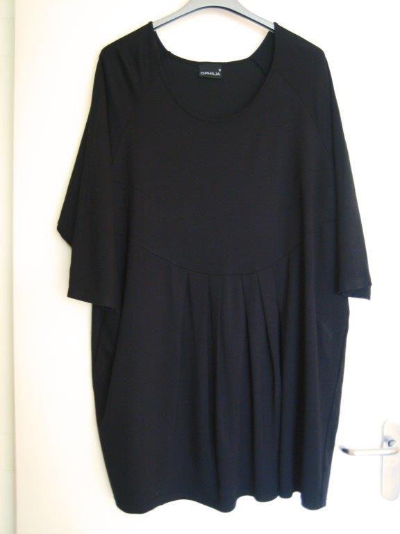 Zeer mooie diepzwarte tuniek-jurk OPHILIA maat 5 Snazzeys, Kleding | Dames, Grote Maten, Verzenden, Nieuw, Ophilia, Jurk