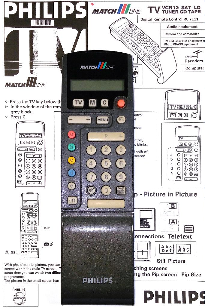 Philips MatchLine RC7111 RC7142 Remote Control RC7104 RC7101, Audio, Tv en Foto, Afstandsbedieningen, Ophalen of Verzenden, Zo goed als nieuw