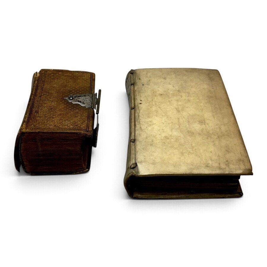 Twee boeken 19e eeuwse bijbel en boek ‘Heilige Trapgezangen’, Ophalen of Verzenden