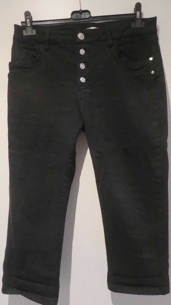 Broek zwart, Kleding | Dames, Broeken en Pantalons, Maat 38/40 (M), Verzenden, Zwart, Driekwart