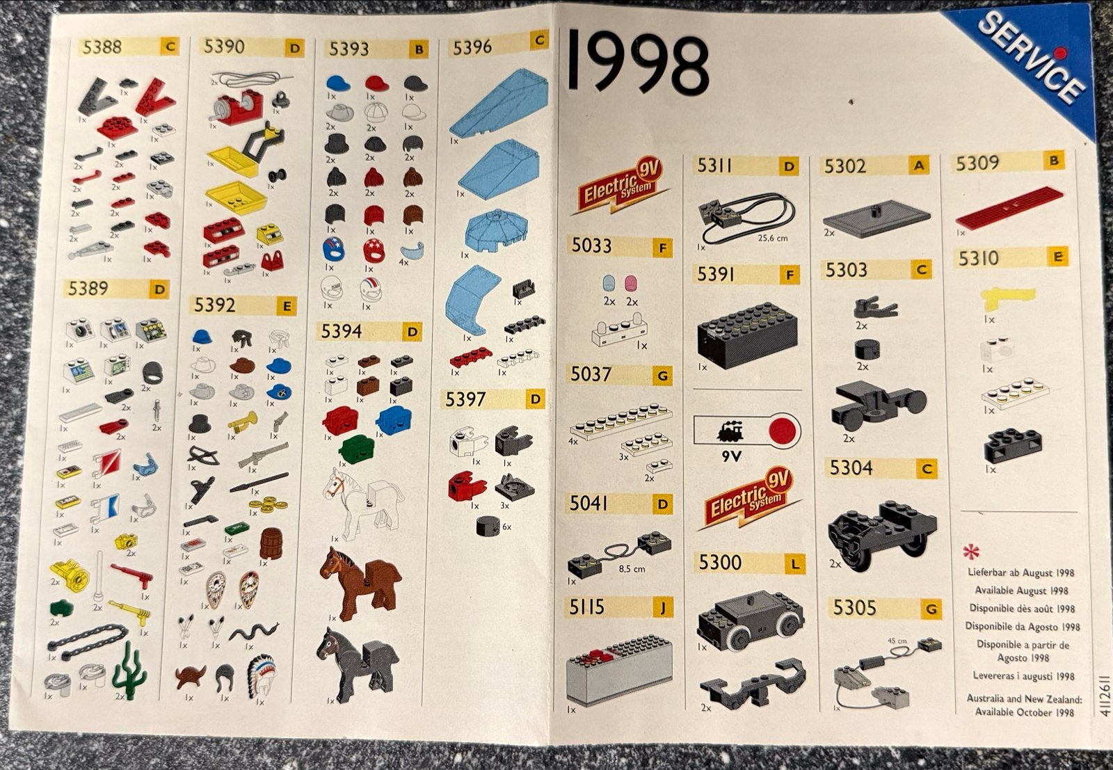 LEGO Service Catalogus 1998 - voor de verzamelaar, Ophalen of Verzenden, Gebruikt, Overige merken