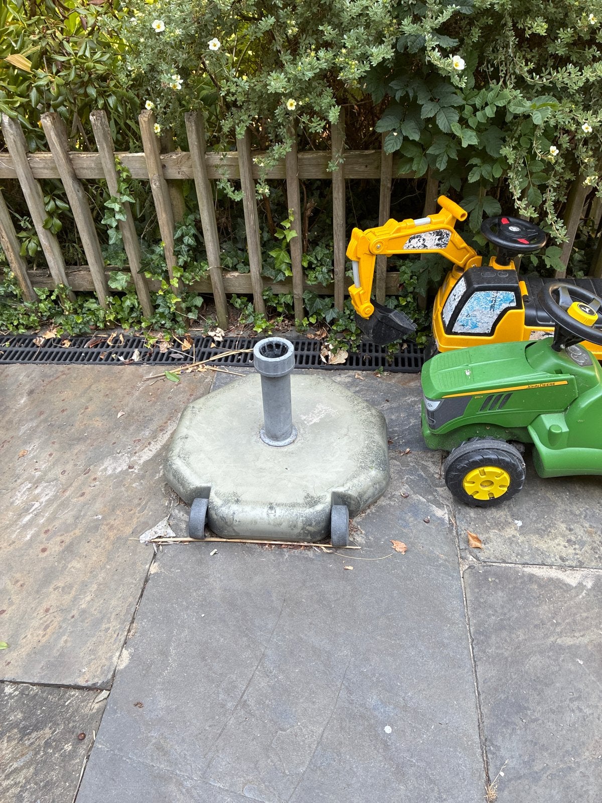 Parasolvoet met wielen, Ophalen, Gebruikt, Minder dan 1 meter, Parasolvoet