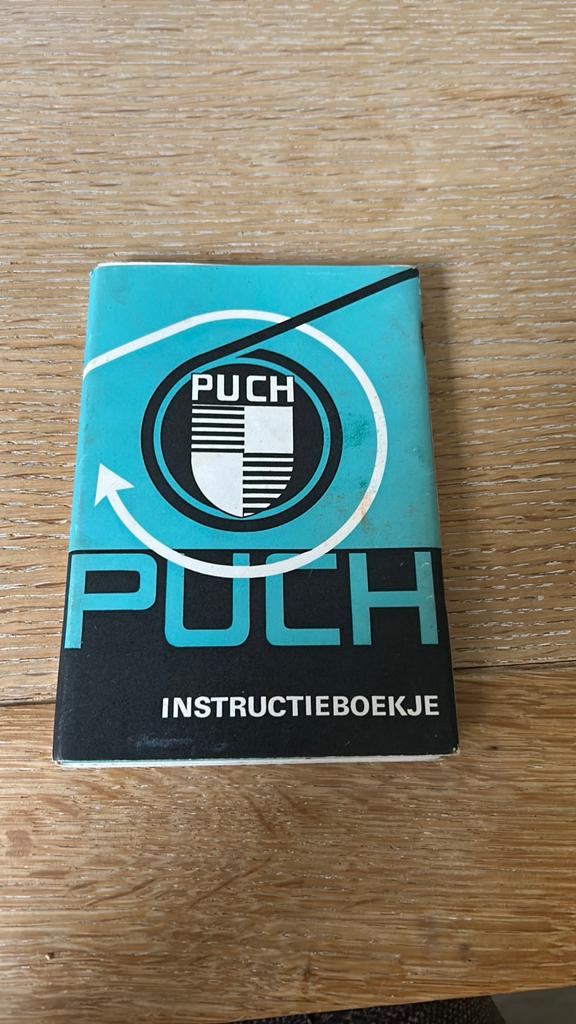 Origineel Puch Instructieboekje - Uitklapbaar, Fietsen en Brommers, Brommeronderdelen | Puch, Ophalen of Verzenden, Gebruikt