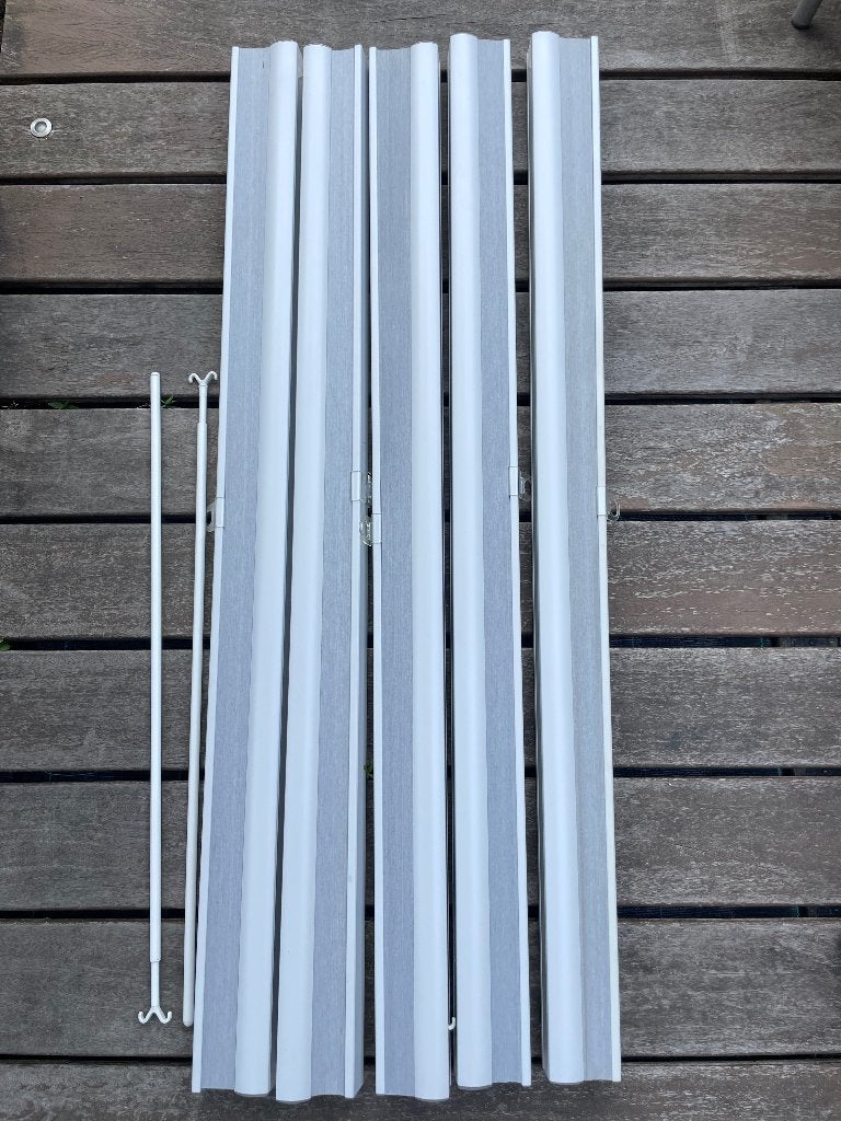 Trippevals plisségordijn, Huis en Inrichting, Ophalen, Gebruikt, Grijs, IKEA