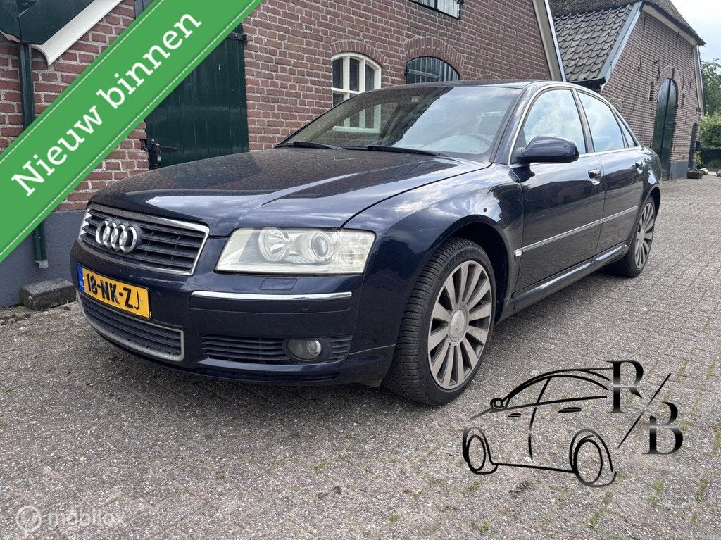 Audi A8 3.7 quattro Pro Line VELE OPTIES LEER NAVI APK 2027, Auto's, Audi, Automaat, Gebruikt, 8 cilinders, Blauw
