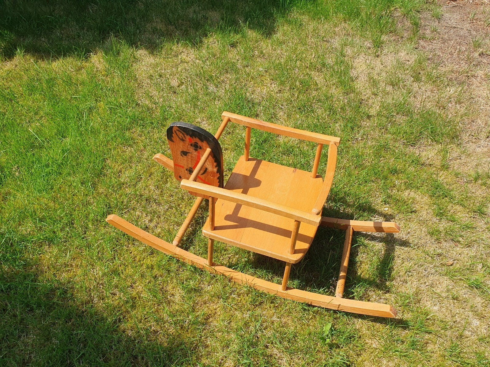 Stevig vintage hobbelpaard, Kinderen en Baby's, Speelgoed | Houten speelgoed, Ophalen of Verzenden, Gebruikt, Rij- of Hobbelspeelgoed