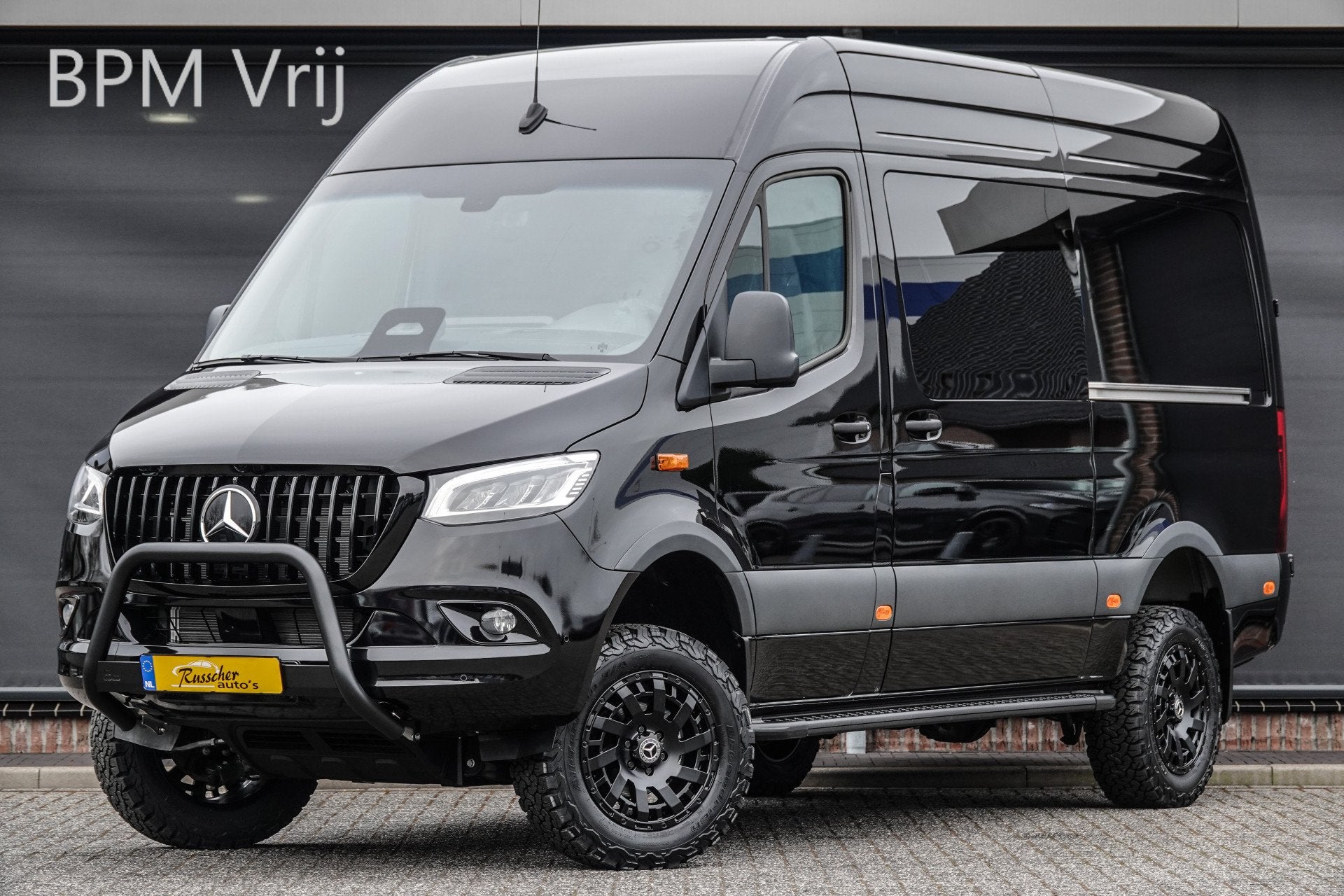 Mercedes-Benz Sprinter 4x4 319Cdi 190Pk 9G-tronic | L2H2 | D, Auto's, Stof, Gebruikt, Zwart, 2000 kg