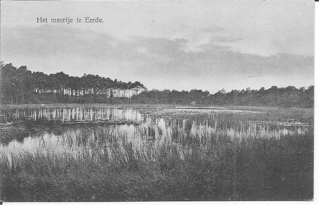 Oude ansichtkaart 'Het meertje te Eerde' (1925)   Ommen, Ophalen of Verzenden, 1920 tot 1940, Ongelopen, Overijssel