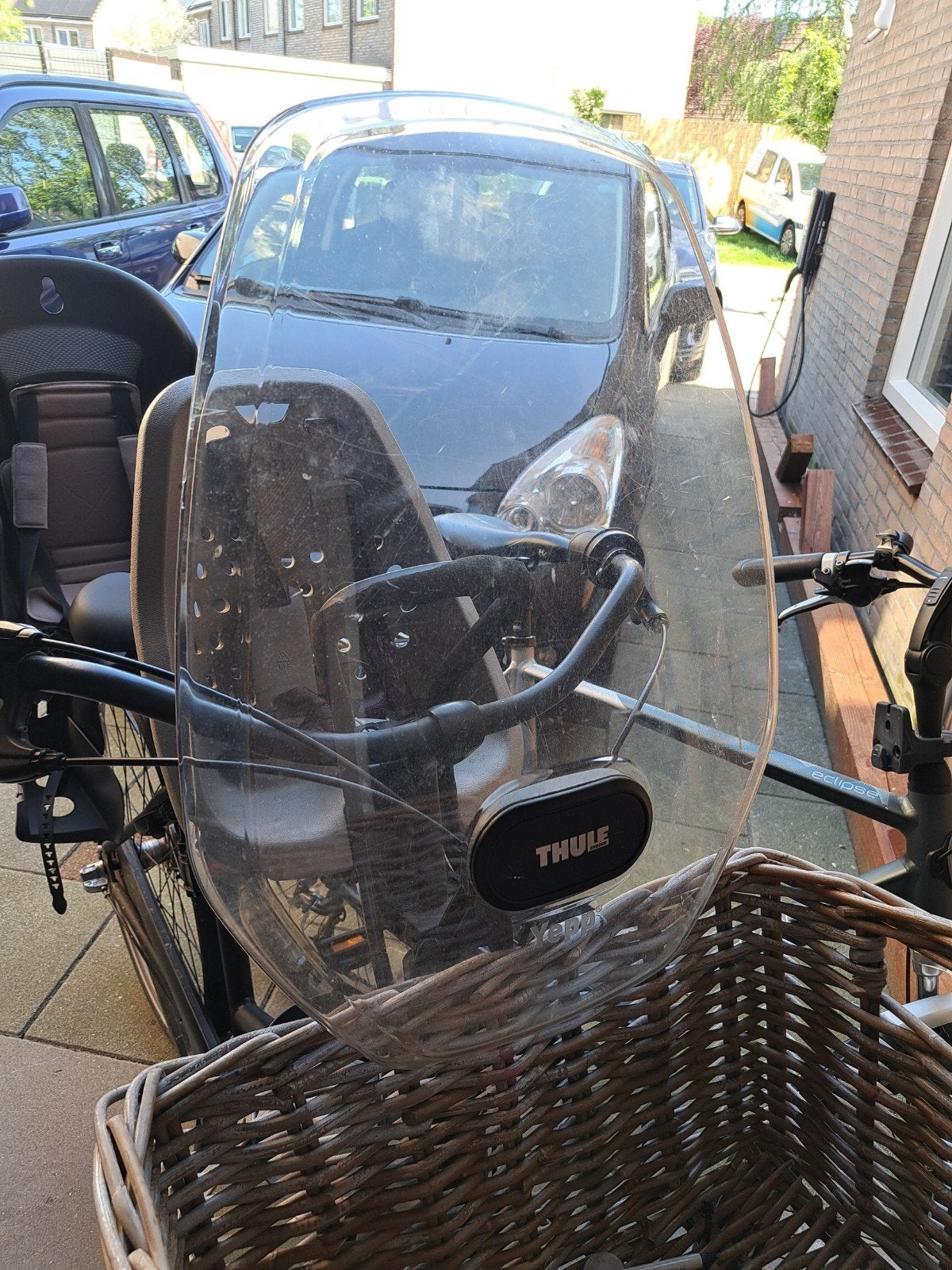 Fietszitje inclusief windscherm Yepp Thule, Ophalen, Gebruikt