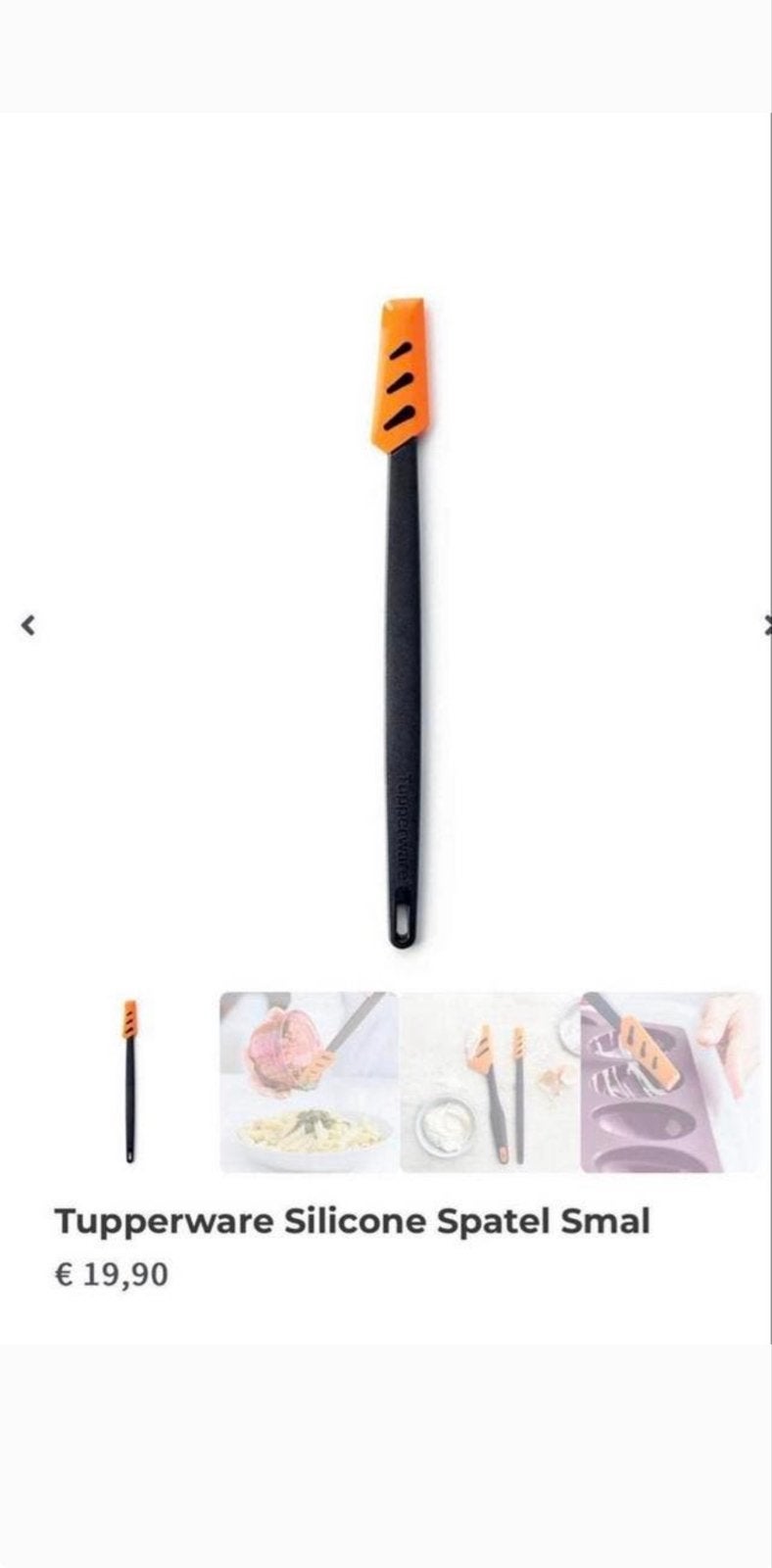 Tupperware Silicone Spatel Smal, Overige typen, Nieuw, Oranje, Ophalen of Verzenden