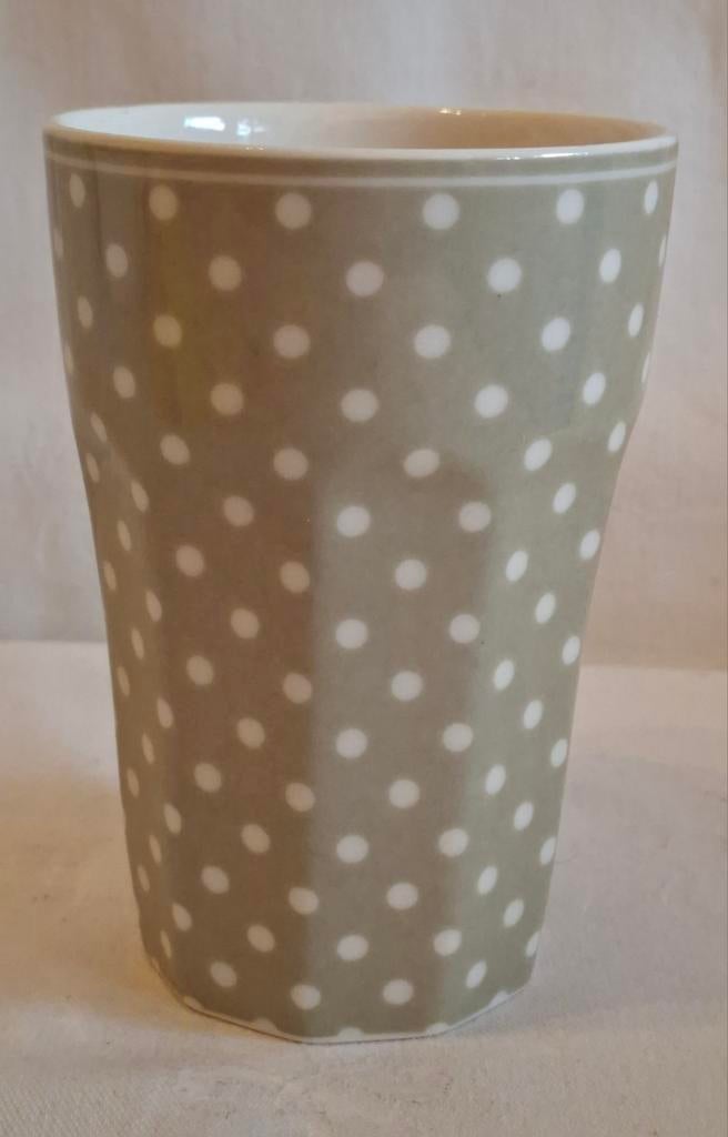 Greengate Green Gate mok beker stippen Latte Macchiato, Ophalen of Verzenden, Zo goed als nieuw, Overige stijlen, Kop(pen) en/of Schotel(s)