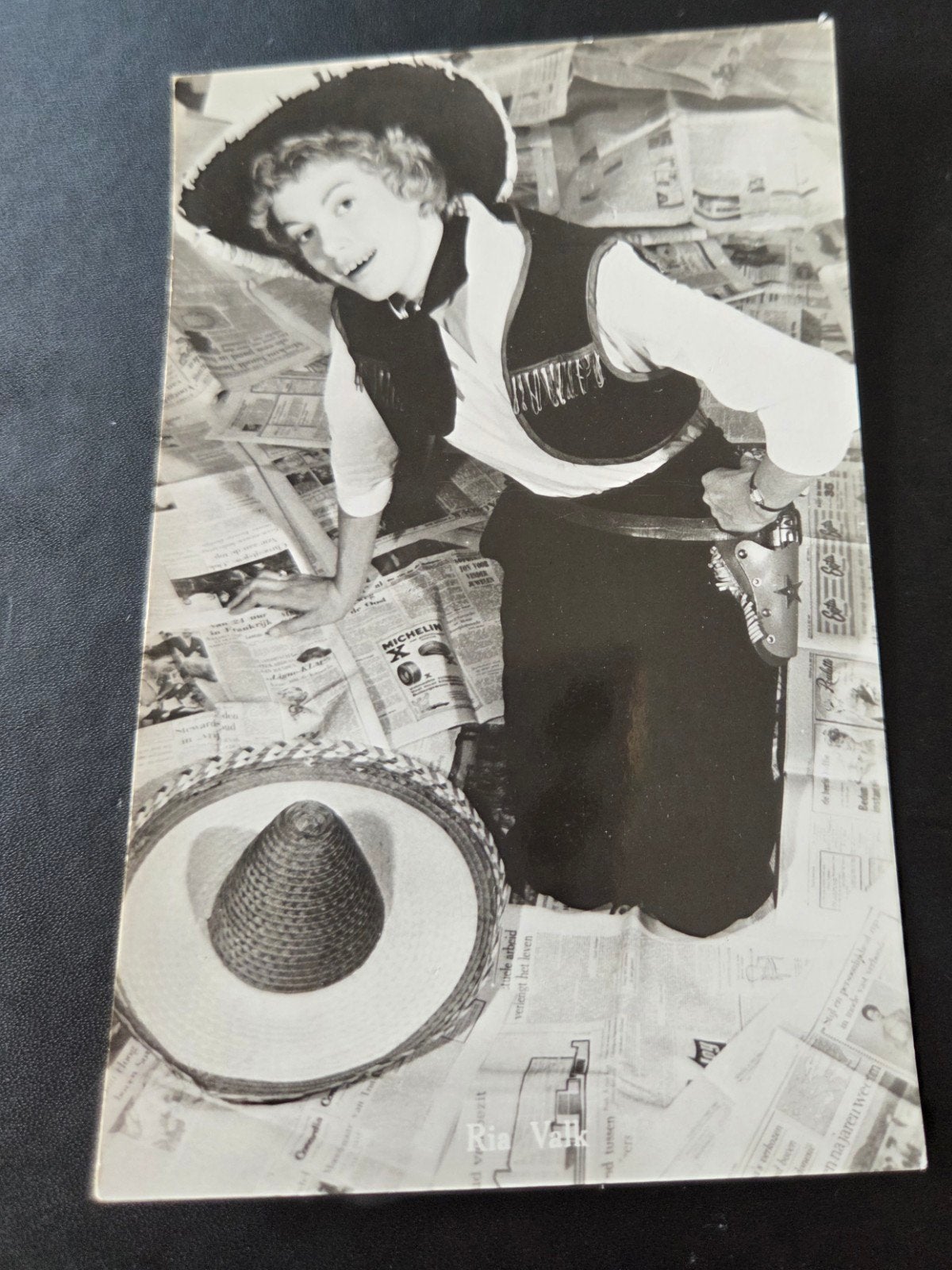 Ria Valk als cowgirl, Verzenden, 1960 tot 1980, Ongelopen, Sterren en Beroemdheden