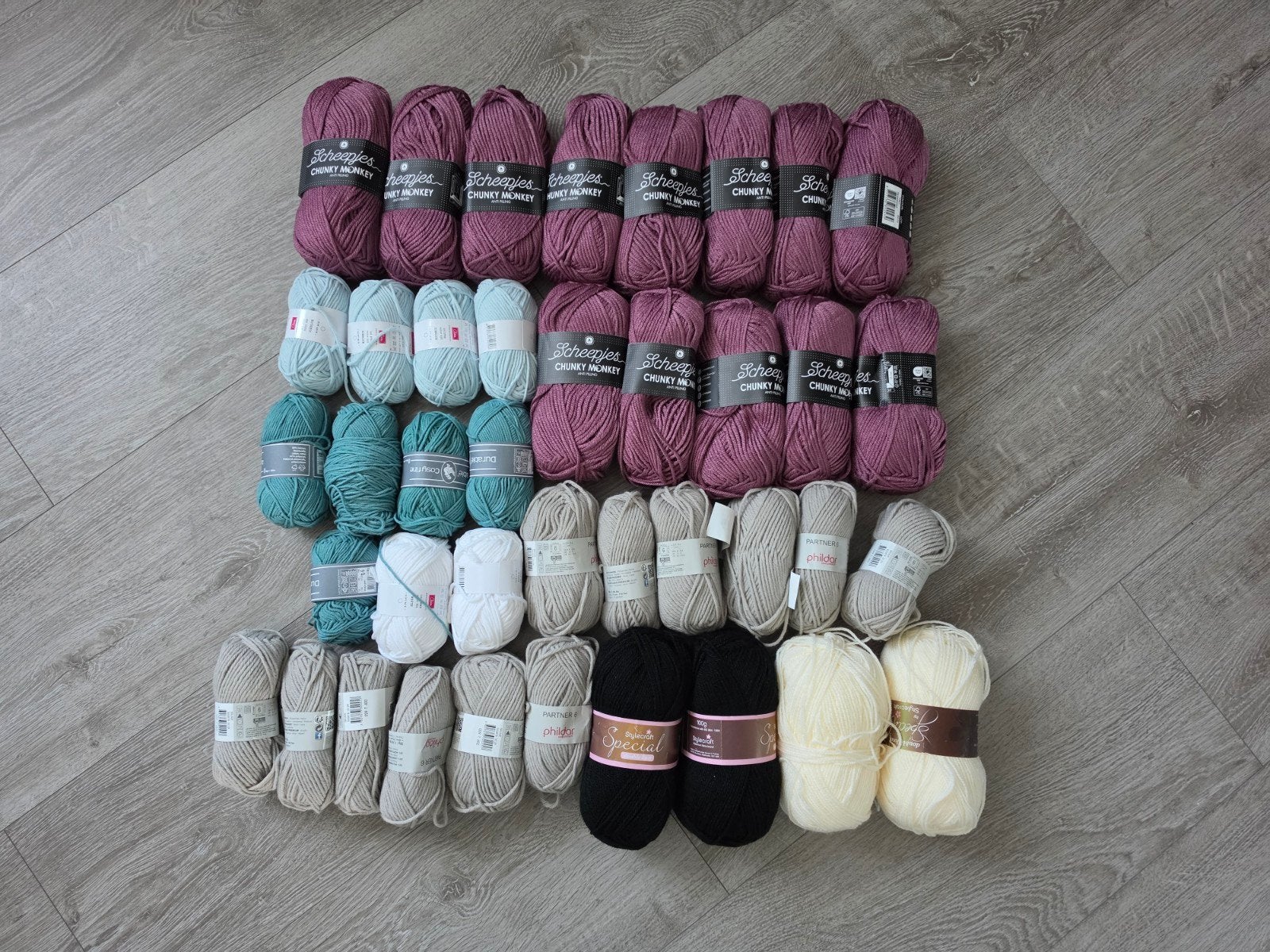 Garenpakket (42 bollen), Hobby en Vrije tijd, Verzenden, Zo goed als nieuw, Breien of Haken, Wol of Garen