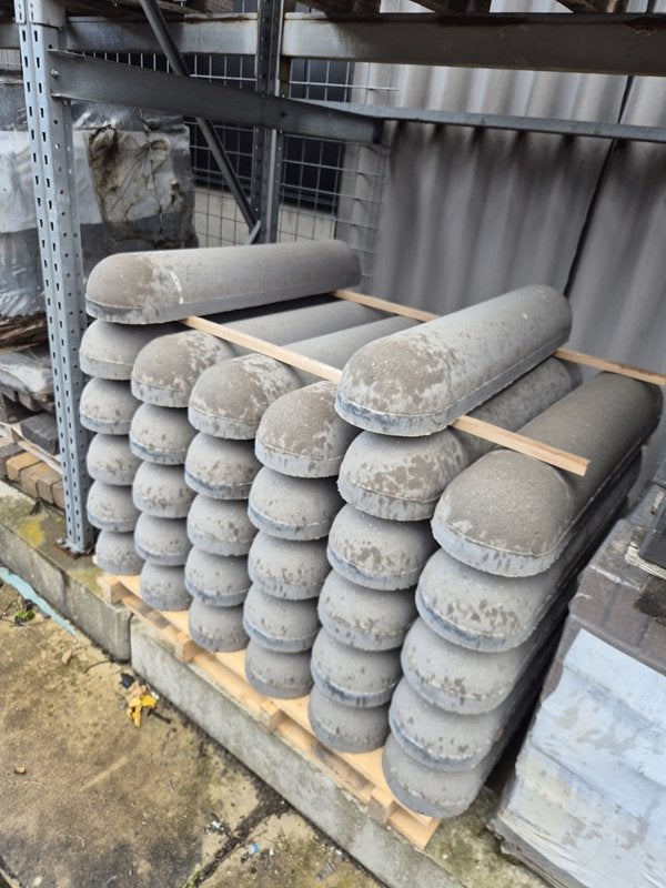 stootband 100x20x12 rond grijs, Tuin en Terras, 100 tot 200 cm, Nieuw, Ophalen of Verzenden, Minder dan 25 cm