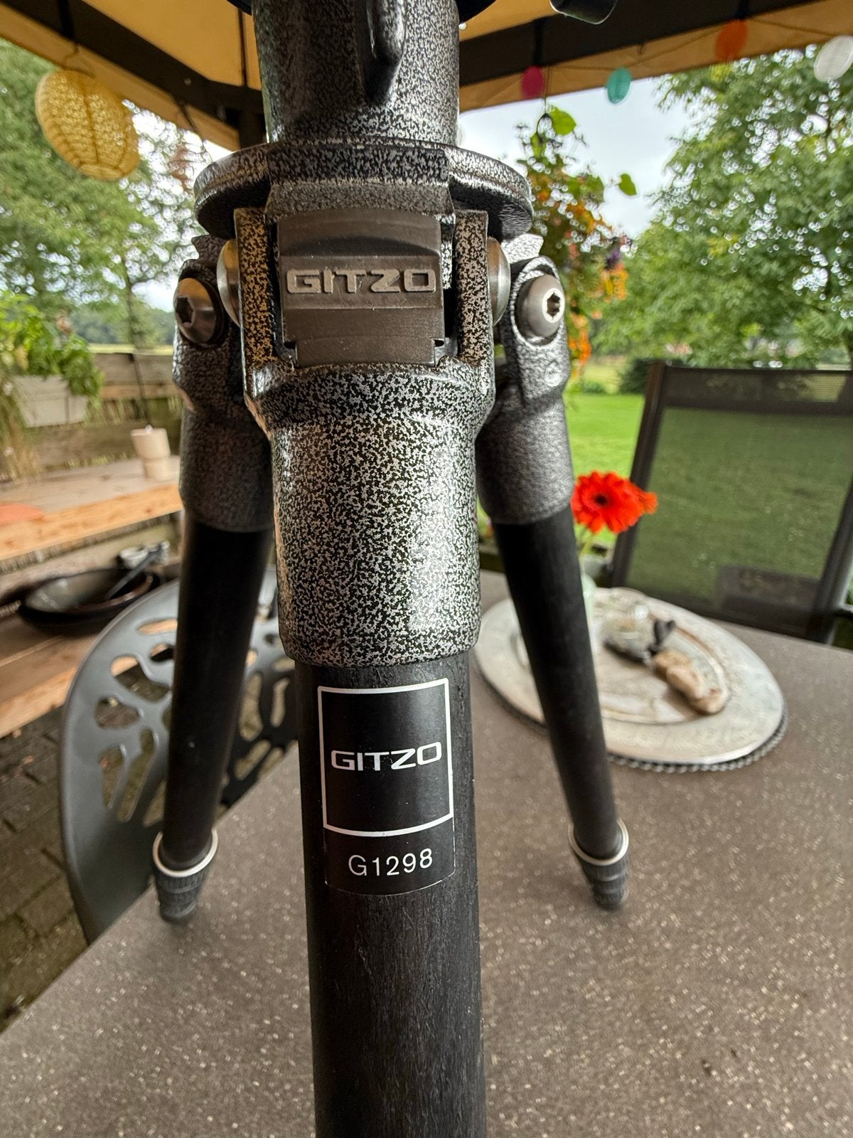 Gitzo G1298 Carbon statief / Driepoot, Gebruikt, Met waterpas, 150 tot 175 cm, Gitzo