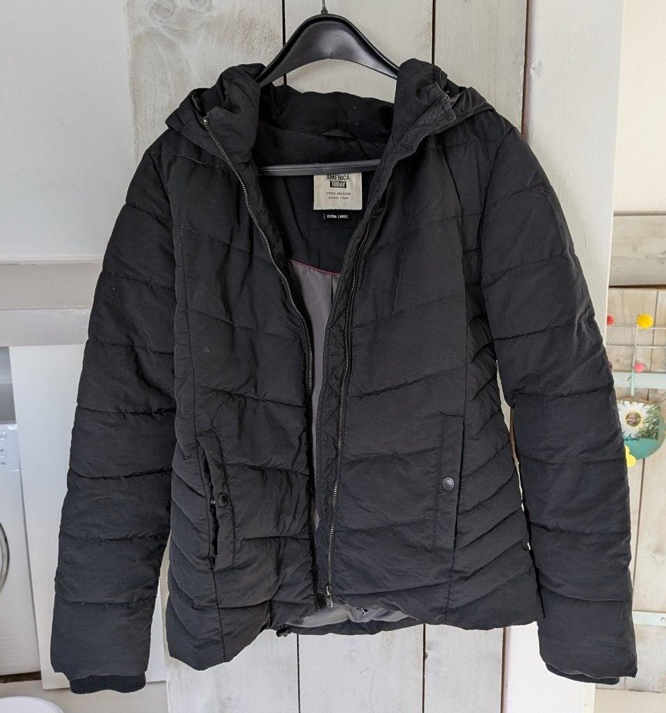 America Today zwarte dames winterjas maat XL, Zwart, Maat 46/48 (XL) of groter, Ophalen of Verzenden, Zo goed als nieuw