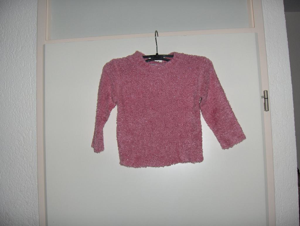Lieve roze glitter chenille trui mt 92 prima staat, Kinderen en Baby's, Kinderkleding | Maat 92, Gebruikt, Meisje, Trui of Vest