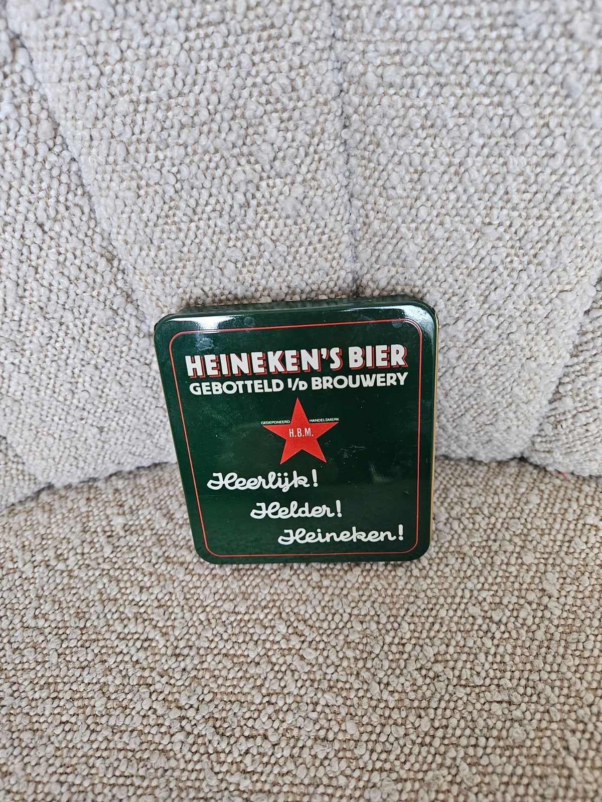 Vintage Heineken bierviltjes in blik, Verzamelen, Ophalen of Verzenden