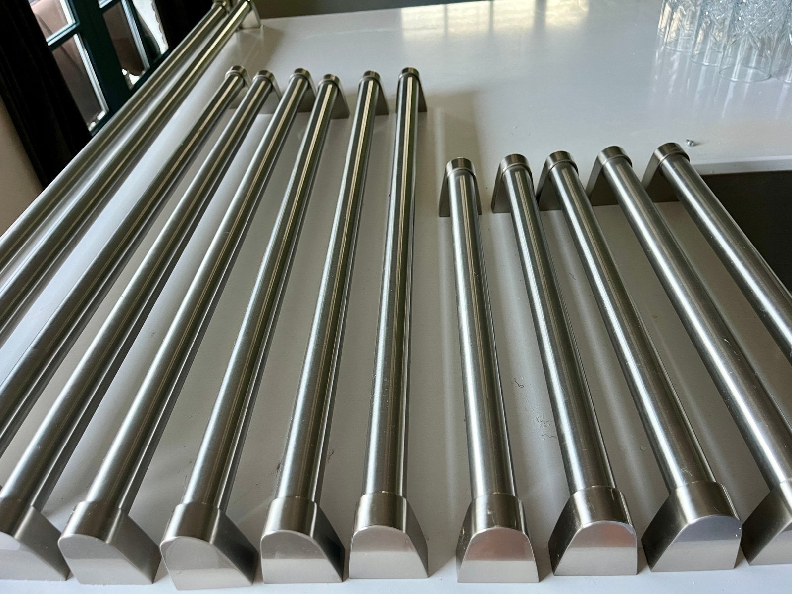 RVS robuste grepen, Huis en Inrichting, Ophalen, Gebruikt, 100 tot 150 cm, Minder dan 25 cm