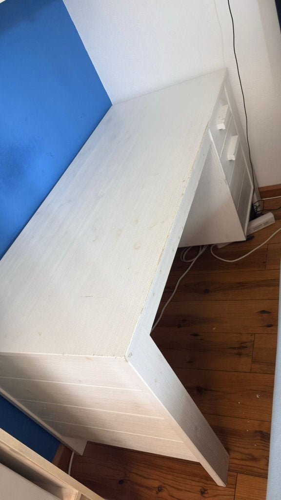 Bureau Woood incl bureaustoel, Huis en Inrichting, Bureaus, Ophalen, Demontabel, Gebruikt, Hout
