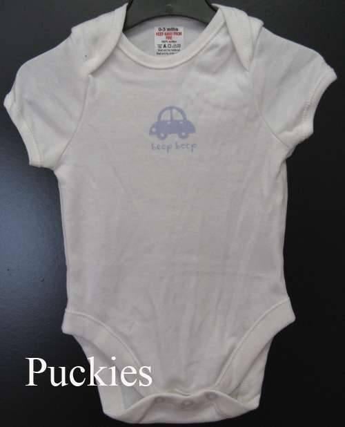 Witte romper 'Car' maat 50/56 NIEUW (8927), Kinderen en Baby's, Babykleding | Maat 50, Ophalen of Verzenden, Nieuw, Jongetje, Nacht- of Onderkleding
