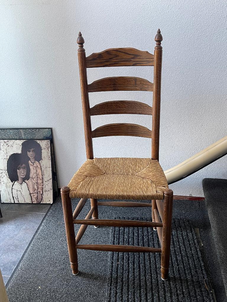 Oisterwijk - 6 eetkamer stoelen, Ophalen, Bruin, Zo goed als nieuw, Vijf, Zes of meer stoelen