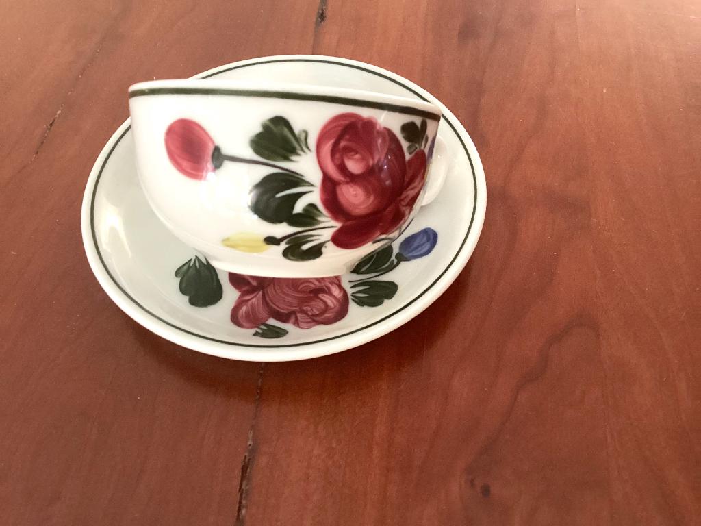 Mooi vintage Lilienporzellan "Alpenflora" theekopje Austria!, Ophalen of Verzenden