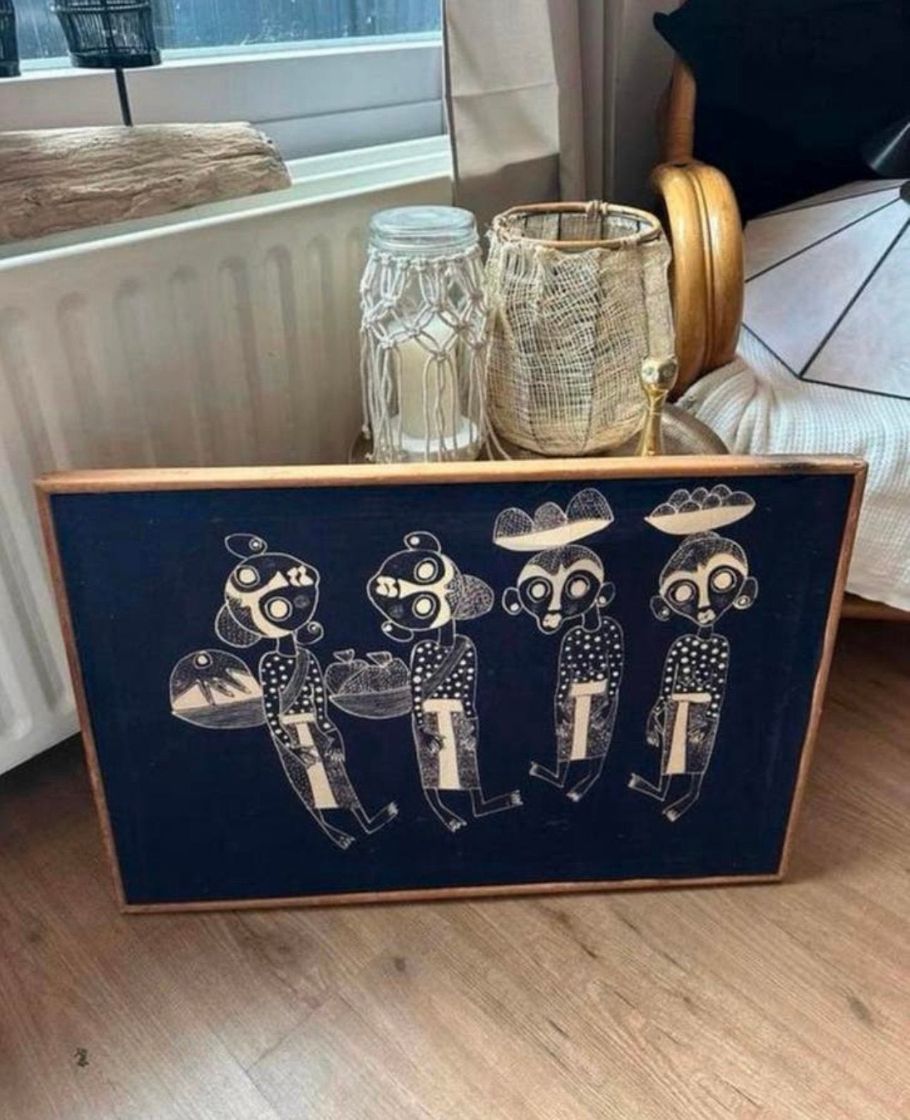 Traditionele Javaanse Batik - Markt Scene, Ophalen
