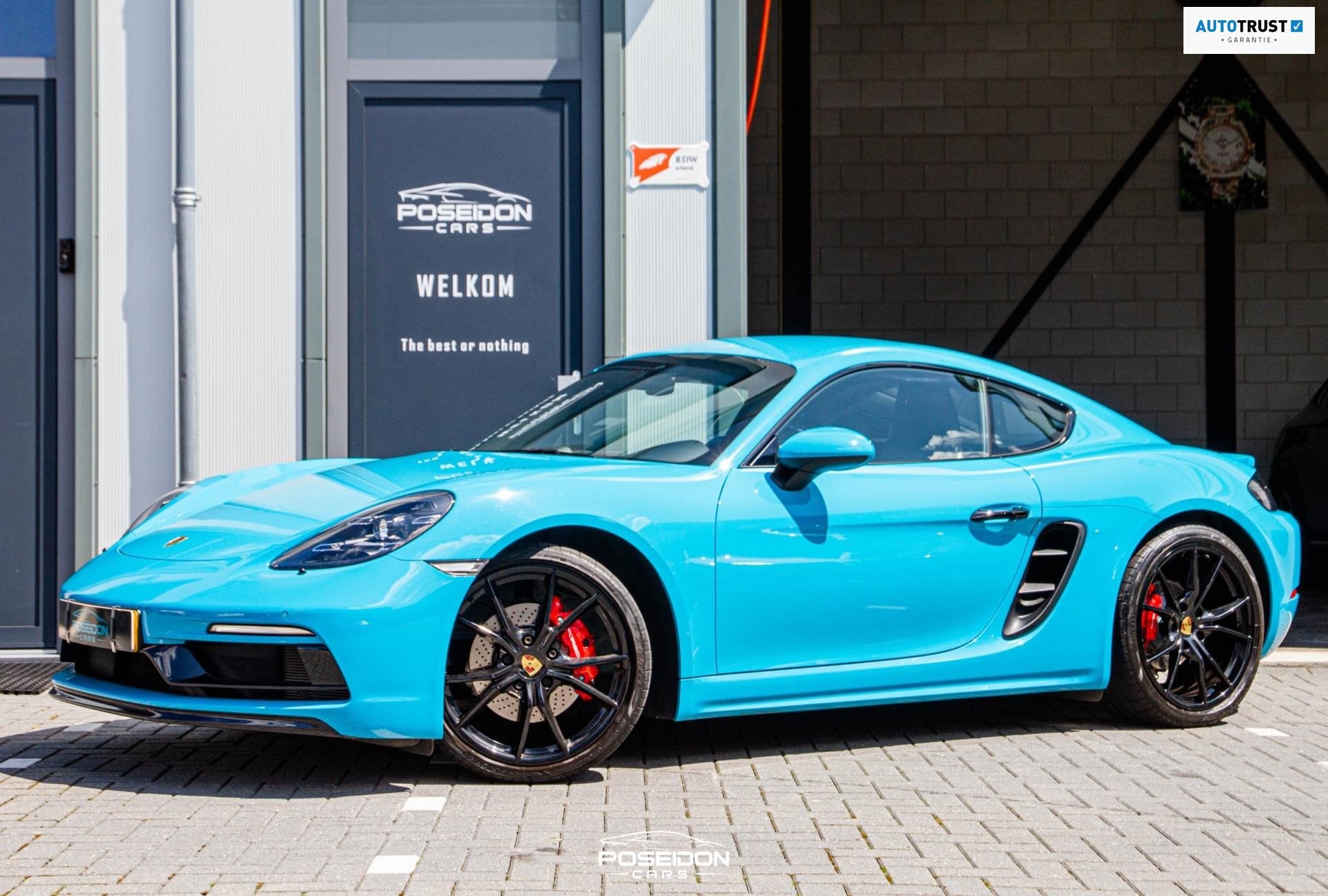 Porsche 718 Cayman S 2.5 ORIG NL | NAP | WEINIG KM, Auto's, Achterwielaandrijving, Gebruikt, Blauw, 84 €/maand