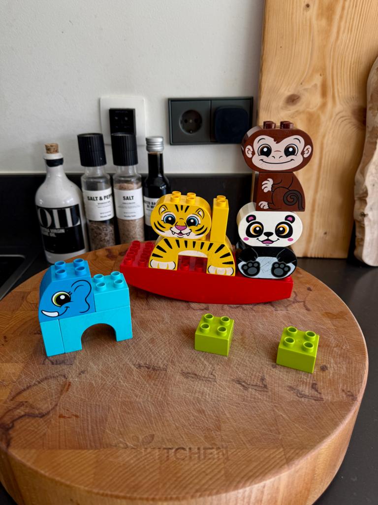 LEGO Duplo Dierenboot met Olifant, Tijger, Panda, Aap, Ophalen of Verzenden, Zo goed als nieuw