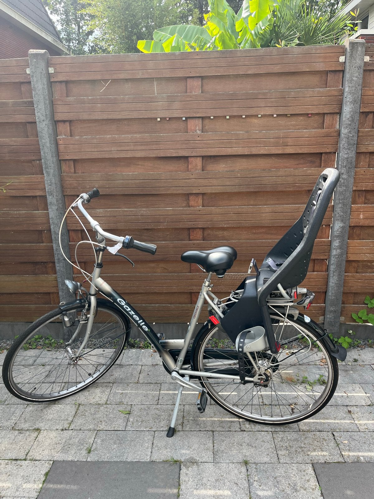 Gazelle damesfiets met Yepp kinderzitje, framemaat 54, Ophalen, Velgrem, Versnellingen, Gazelle