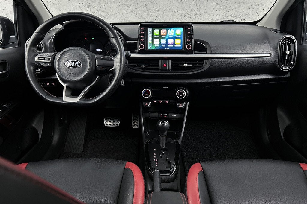 Kia Picanto 1.2 CVVT DynamicPlusLine | Camera | Schuif-/kant, Auto's, Kia, 83 pk, Gebruikt, 4 cilinders, Leder