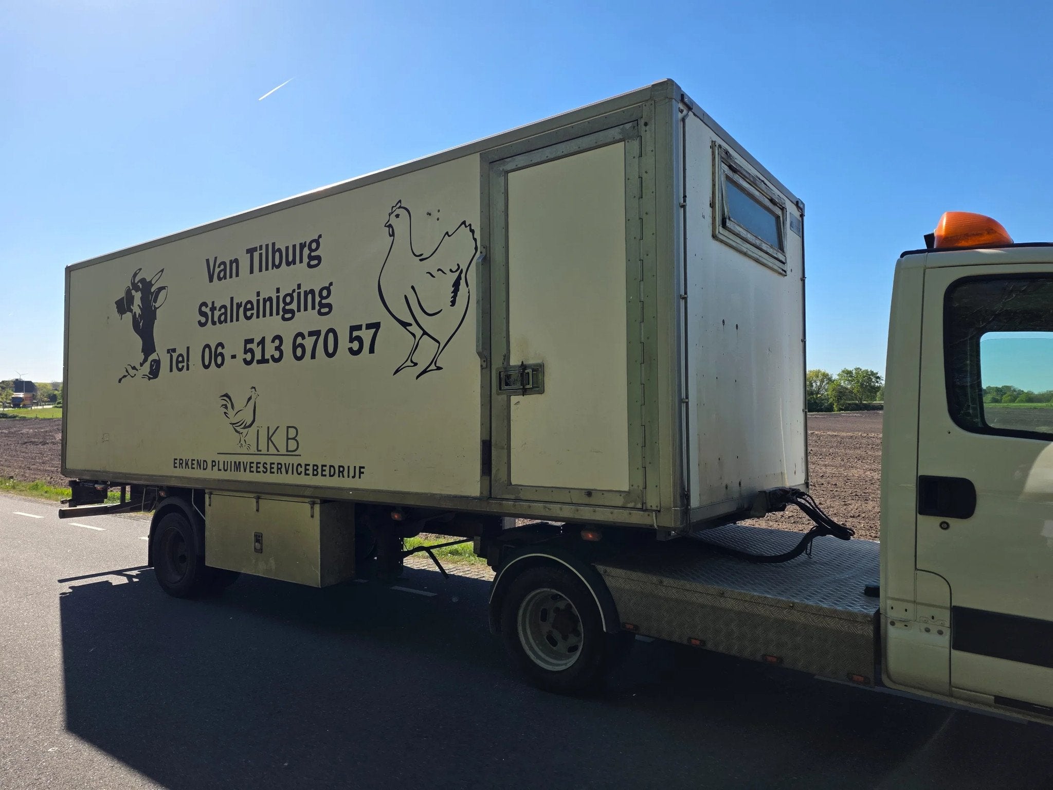 Bunk BU 7000 Be trailer oplegger veldhuizen dichte trailer, Gebruikt