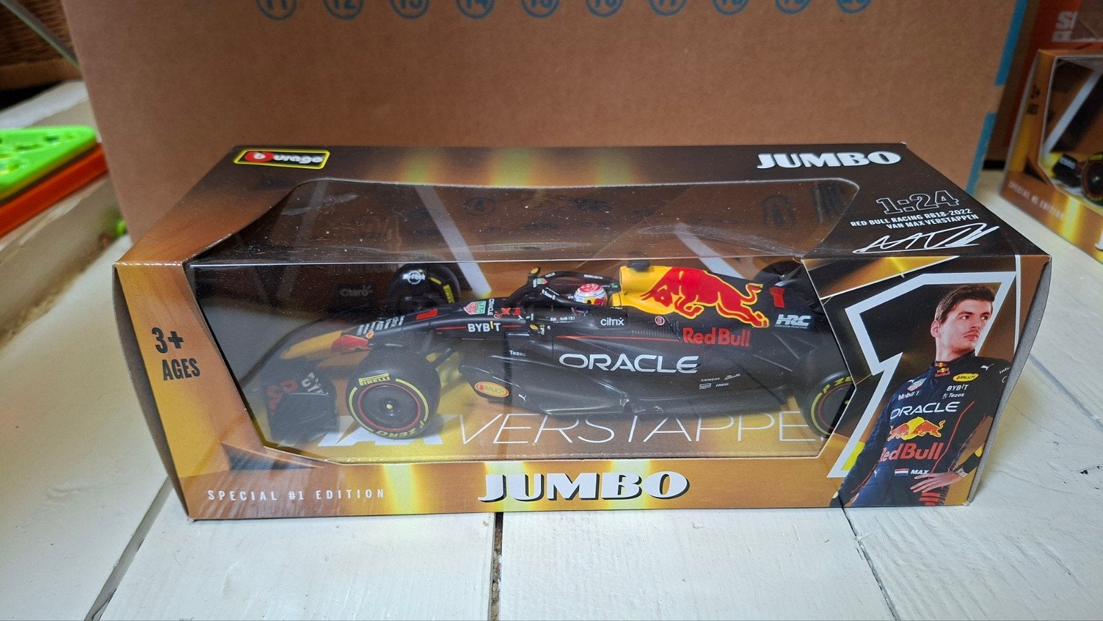 Bburago Red Bull Racing RB18 2022 Max Verstappen 1:24, Ophalen of Verzenden, Nieuw, Auto, Bburago