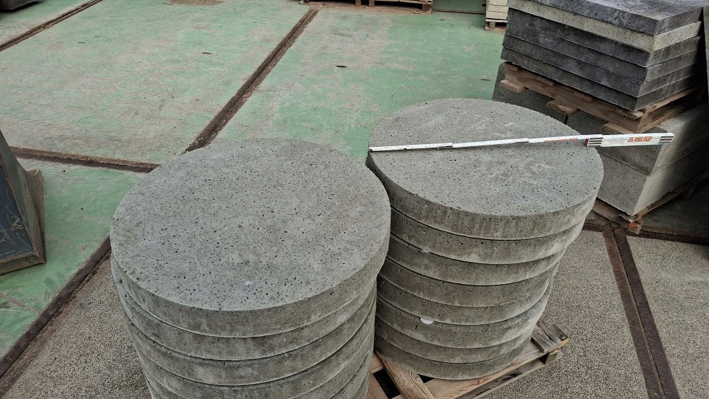Oud-Hollandse ronde betontegels/staptegels Ø60 cm antraciet, Tuin en Terras, Ophalen, Nieuw, 10 m² of meer, Beton