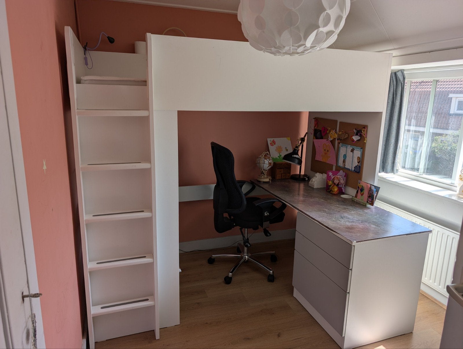 IKEA SMÅSTAD Hoogslaper met bureau, Ophalen, Gebruikt, Eenpersoons, 200 cm