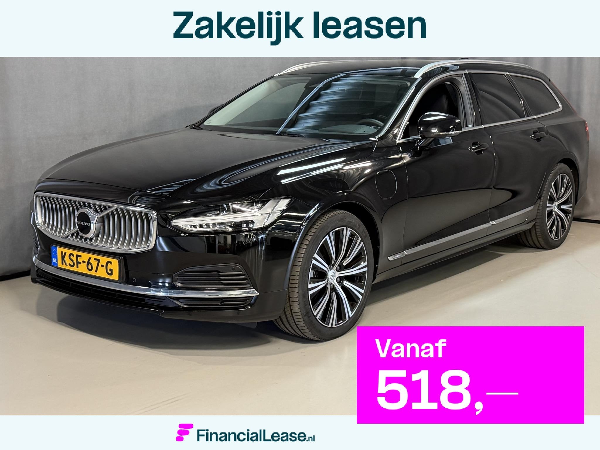 Volvo V90 2.0 T6 PHEV AWD Plus Bright 19"/Leder + memory l +, Automaat, Dealer onderhouden, 4 cilinders, 1969 cc