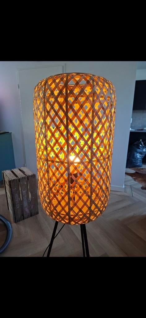 Kwantum Rotan staande lamp, Huis en Inrichting, Lampen | Vloerlampen, Ophalen