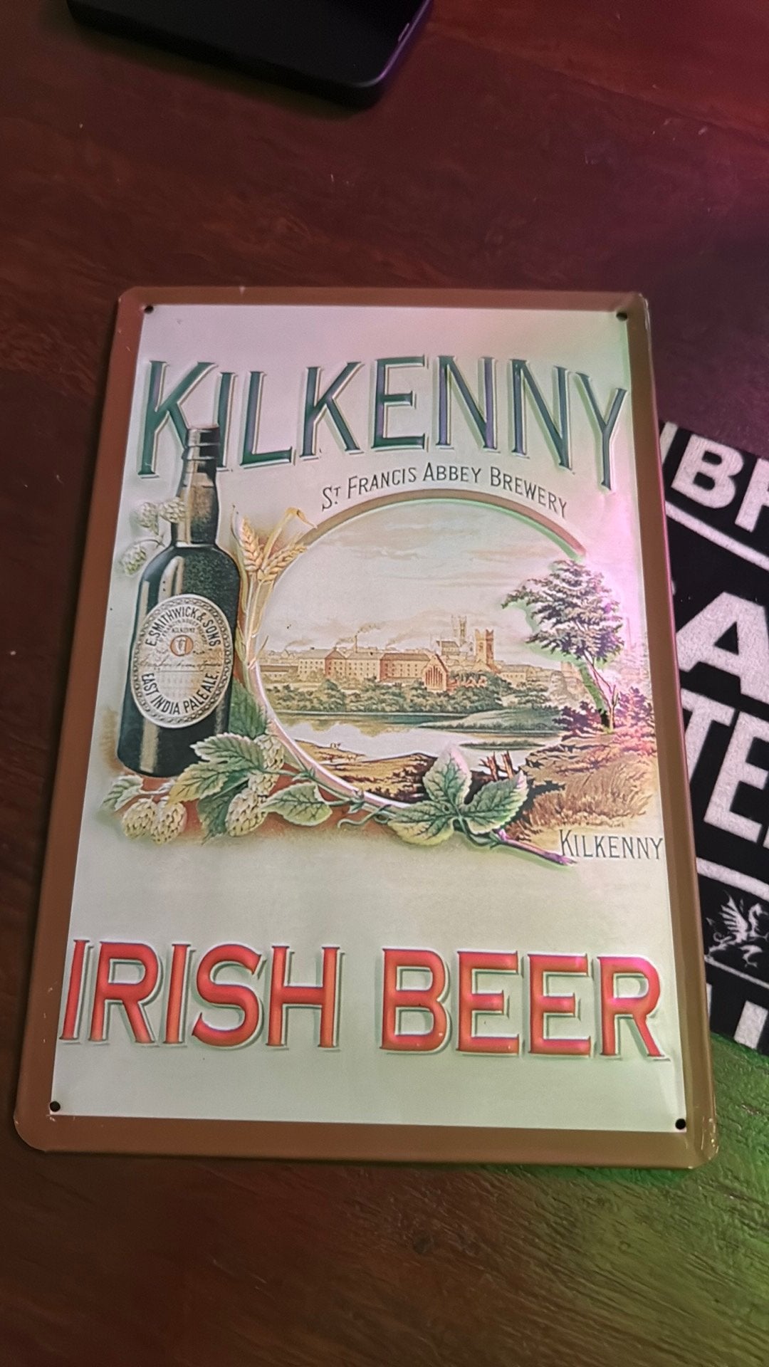 Kilkenny Bordje 30cm v 20cm, Ophalen of Verzenden, Zo goed als nieuw, Reclamebord