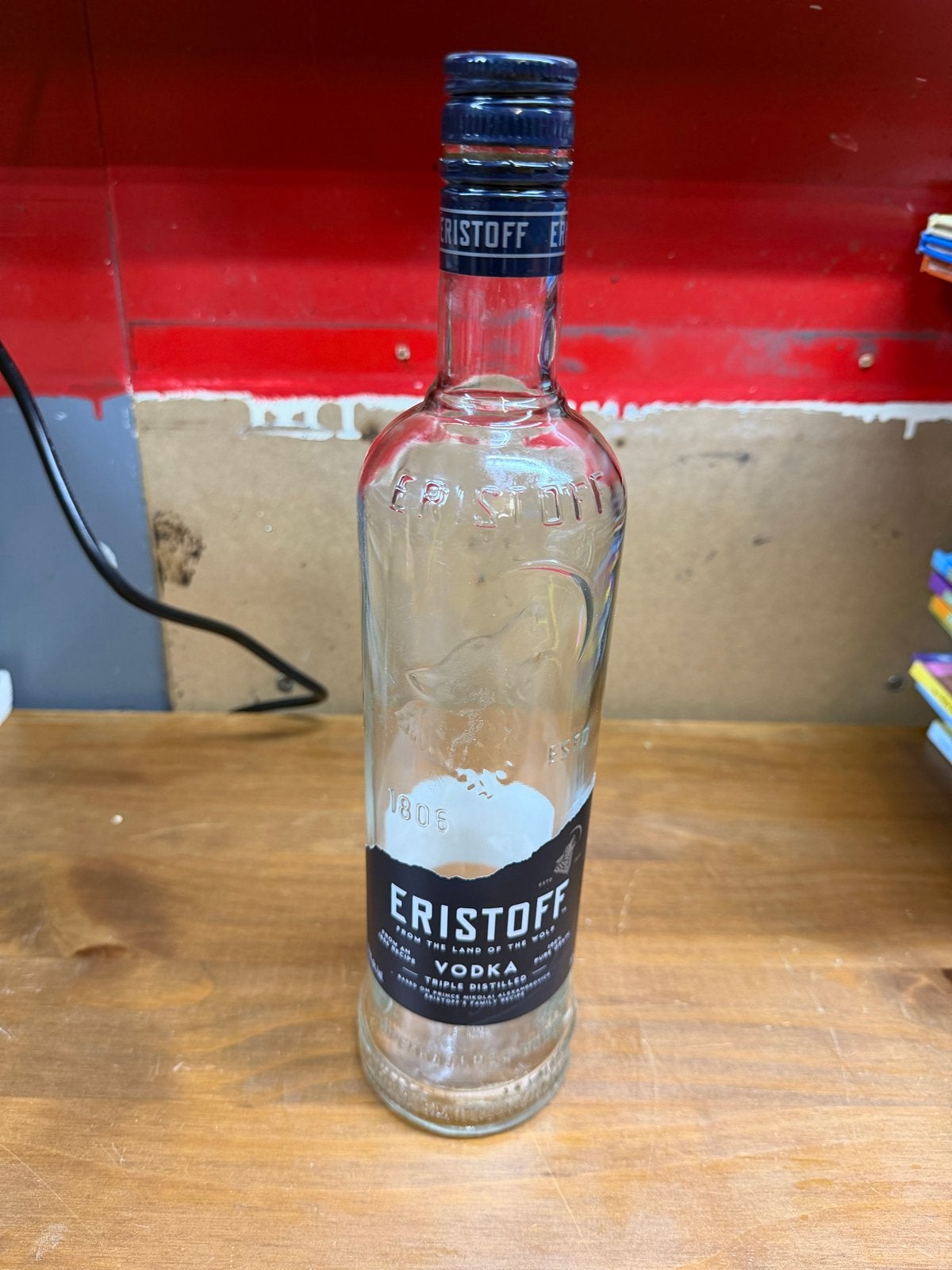 Lege Eristoff Vodka fles - Collectors item, Ophalen of Verzenden, Gebruikt