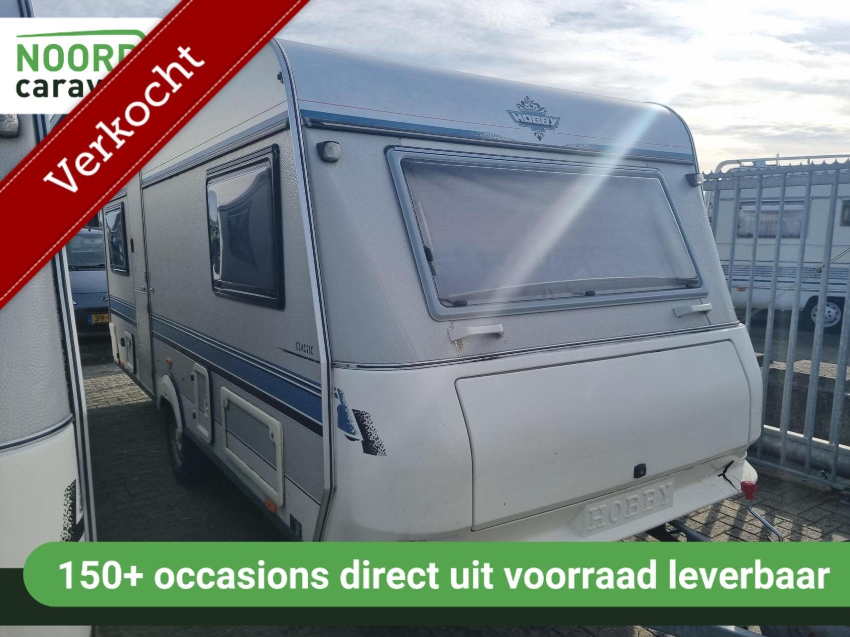 Hobby Classic 495 DWARSBED + FIETSENDRAGER + SCHUIFLUIFEL, Rondzit, Hobby, Bedrijf, 6 tot 7 meter