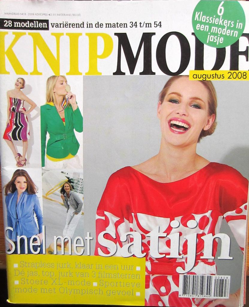 3 x KNIPMODE - mei, augustus september 2008 als nieuw, Overige typen, Verzenden, Vrouw, Zo goed als nieuw
