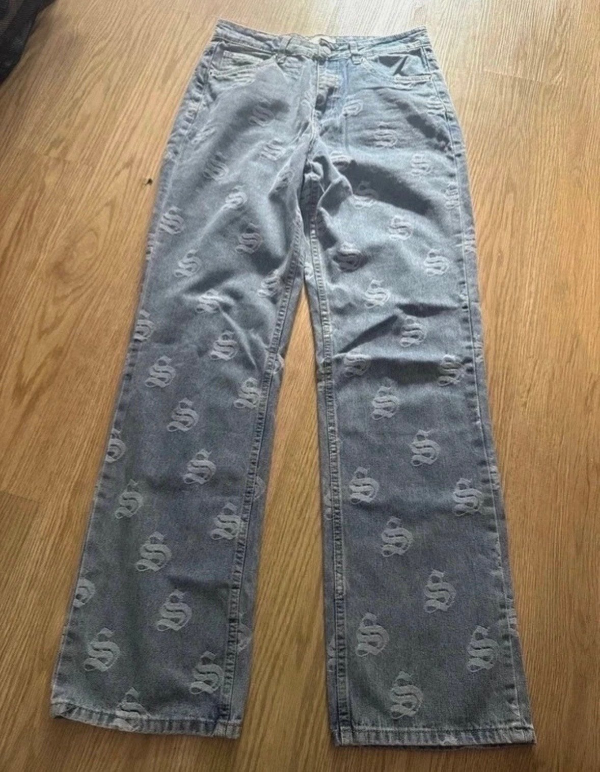 Shoeby spijkerbroek met S-patroon, Ophalen of Verzenden, Zo goed als nieuw, Blauw, W28 - W29 (confectie 36)