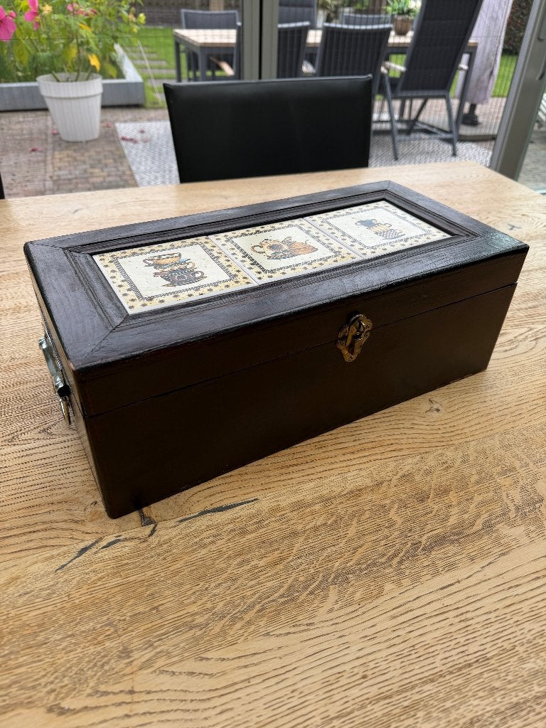Leuk decoratief houten kistje, Ophalen, Zo goed als nieuw, Minder dan 50 cm, Minder dan 50 cm