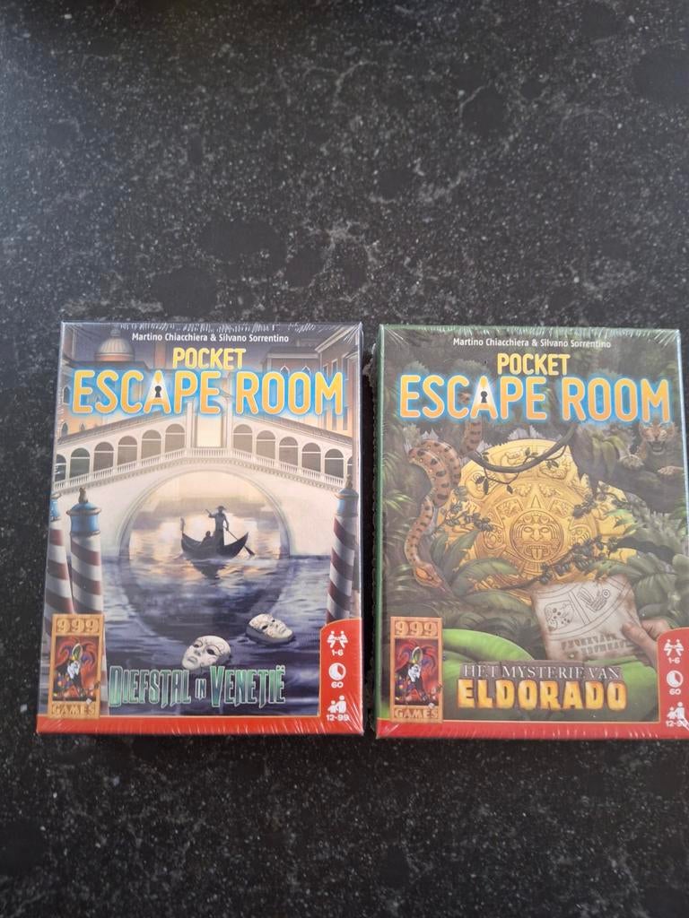 2 nieuwe Pocket Escape Rooms: Diefstal Venetië & El Dorado, Hobby en Vrije tijd, Gezelschapsspellen | Bordspellen, Vijf spelers of meer