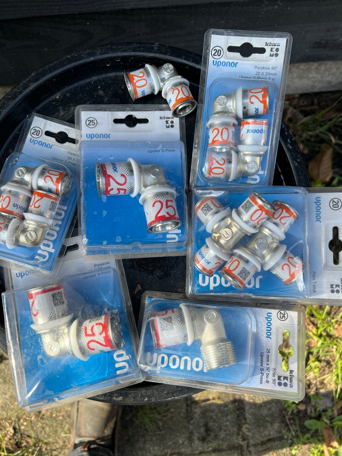 Uponor S-Press en D-Press fittingen - Diverse maten, Ophalen of Verzenden, Nieuw, Minder dan 50 mm, Overige typen