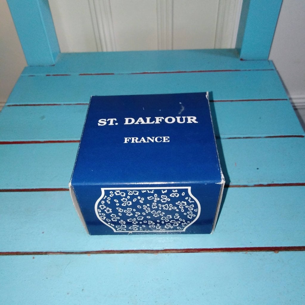 St. Dalfour blauw jam potje in doosje, Ophalen, Overige stijlen, Aardewerk, Schaal of Schalen