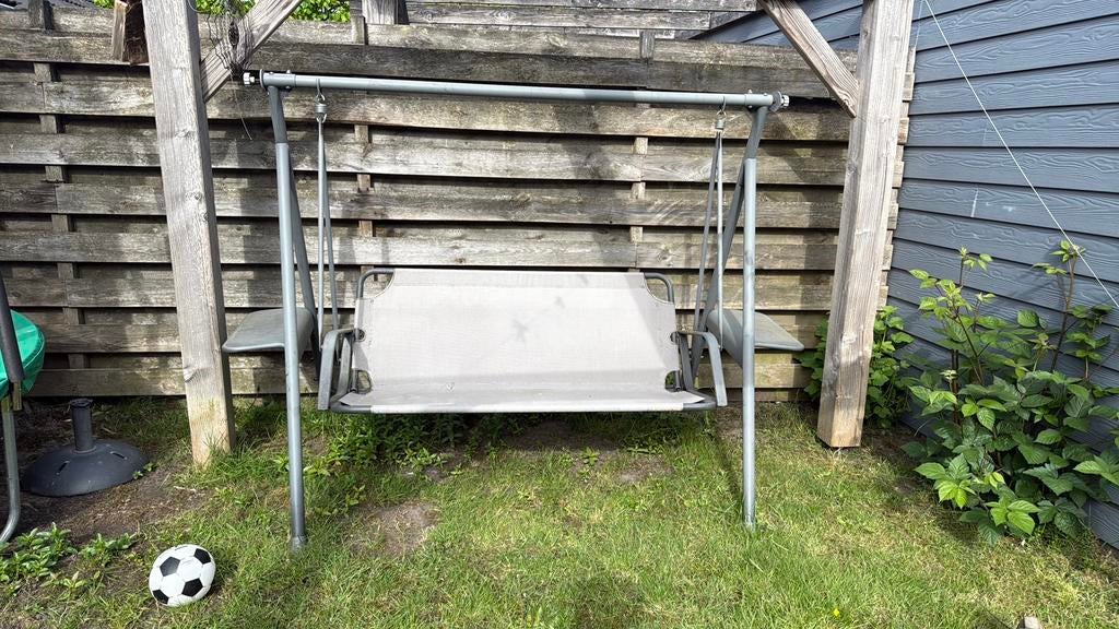 Schommelbank + kussen, Tuin en Terras, Ophalen, Gebruikt, Kunststof, Schommelbank