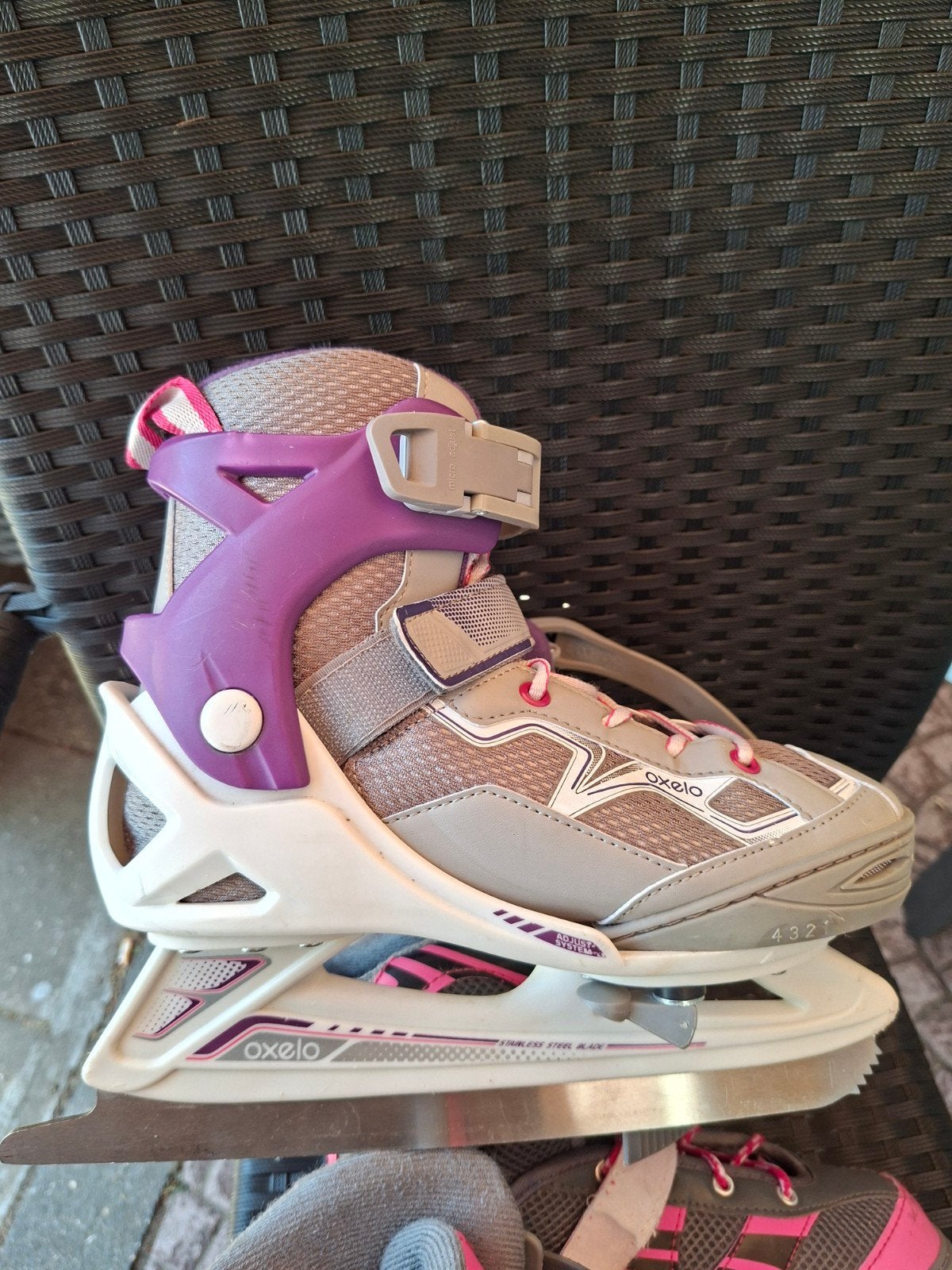 Verstelbare Oxelo schaatsen, maat 32-35, Ophalen of Verzenden, Gebruikt, Kunstschaatsen, Overige merken