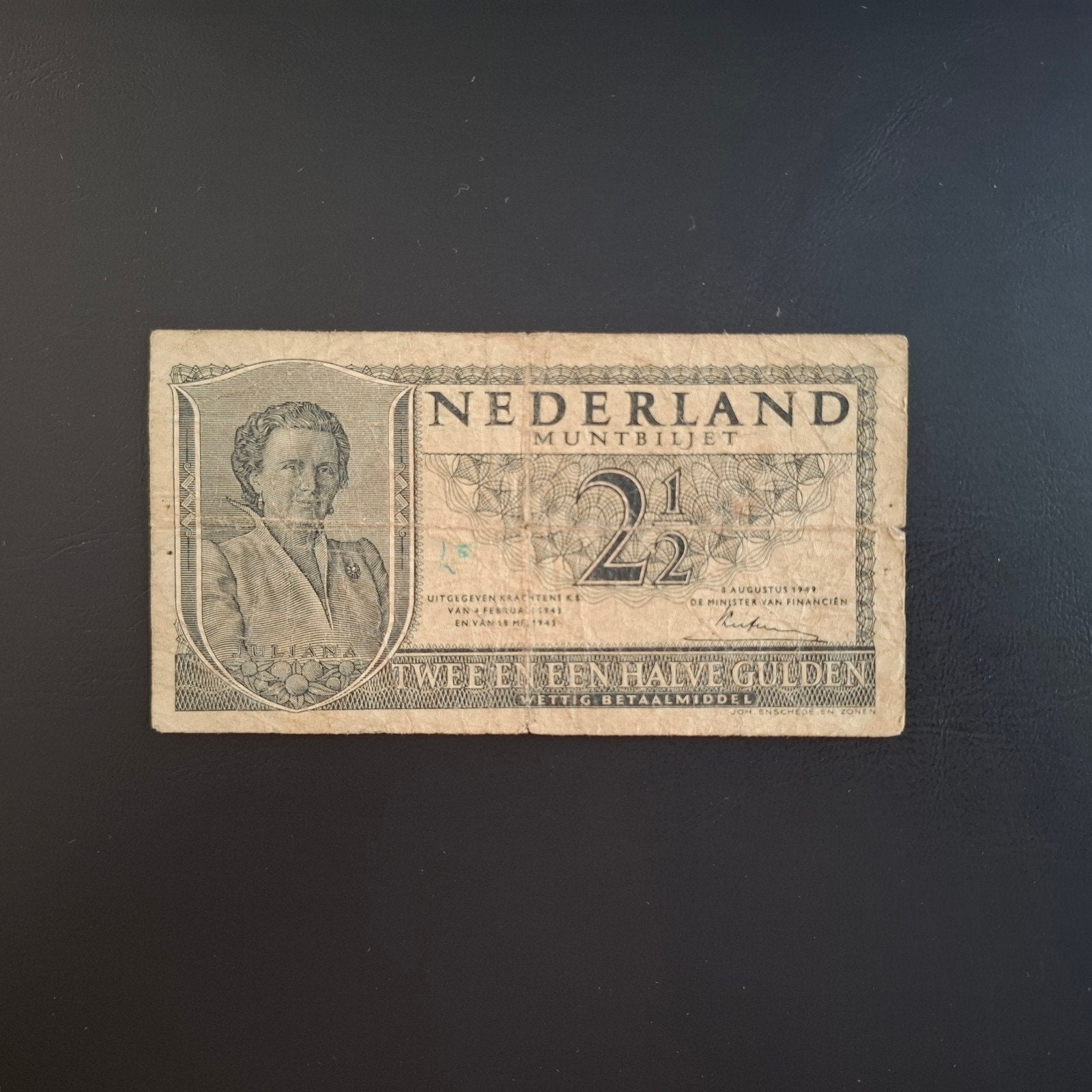2 1/2 gulden Nederland #063, Verzenden, 2½ gulden, Los biljet